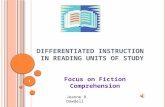 Differentiated Instruction  in Reading Units of Study