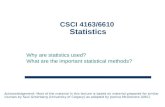 CSCI 4163/6610 Statistics