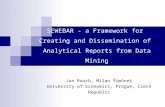 SEWEBAR - a Framework for  Creating and Dissemination of  Analytical Reports from Data Mining