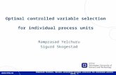 Optimal controlled variable selection  for individual process units