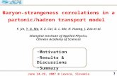 Baryon-strangeness correlations in a partonic/hadron transport model