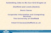 Submitting Jobs to the Sun Grid Engine at  Sheffield and Leeds (Node1)