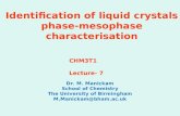 Identification of liquid crystals phase-mesophase characterisation