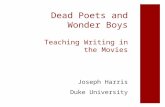 Dead Poets and Wonder Boys Teaching Writing in the Movies