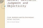 Nature, Aesthetic Judgment and Objectivity