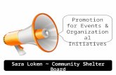 Promotion for Events & Organizational Initiatives