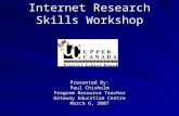 Internet Research Skills Workshop