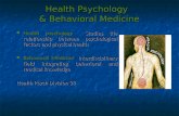Health Psychology    & Behavioral Medicine