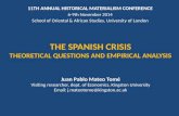 THE SPANISH CRISIS THEORETICAL QUESTIONS AND EMPIRICAL ANALYSIS