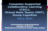 Computer-Supported Collaborative Learning (CSCL), Virtual Math Teams (VMT), Group Cognition