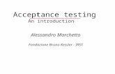 Acceptance testing    An introduction
