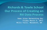 Richards & Towle School Our Process of Creating an  RtI Data Process