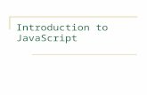 Introduction to  JavaScript