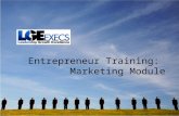 Entrepreneur Training:  Marketing Module