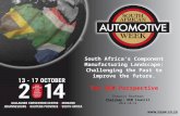 South Africa’s Component Manufacturing Landscape: Challenging the Past to improve the future .