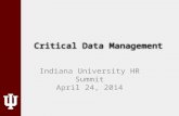 Critical Data Management