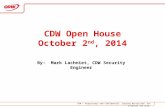 CDW Open House October 2 nd , 2014