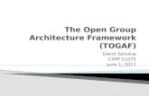The Open Group Architecture Framework (TOGAF)