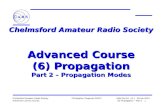 Chelmsford Amateur Radio Society  Advanced Course (6) Propagation Part 2 – Propagation Modes