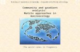 Community and gradient analysis:  Matrix approaches in  macroecology