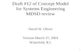 Draft #12 of Concept Model for Systems Engineering MDSD review