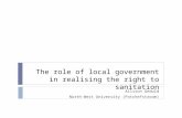 The role of local government in realising the right to sanitation