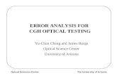 ERROR ANALYSIS FOR  CGH OPTICAL TESTING