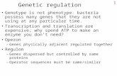 Genetic regulation