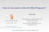 How to Succeed in the AU REU Program?