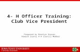 4- H Officer Training: Club Vice President