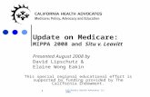 Update on Medicare:  MIPPA 2008 and  Situ v. Leavitt