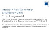 Internet / Next Generation  Emergency Calls