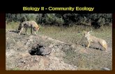 Biology II - Community Ecology