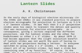 Lantern Slides  A. K. Christensen