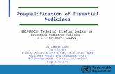 Prequalification of Essential Medicines