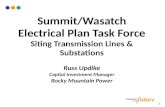 Summit/Wasatch Electrical Plan Task Force Siting Transmission Lines & Substations