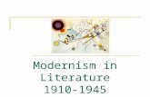 Modernism in Literature 1910-1945