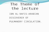 IBN AL-NAFIS-ARABIAN DISCOVERER OF  PULMANORY CIRCULATION.