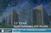 10 Year Sustainability Plan