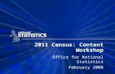 2011 Census: Content Workshop
