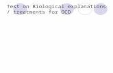 Test on Biological explanations / treatments for OCD