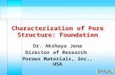 Characterization of Pore Structure: Foundation