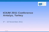 ICIUM 2011 Conference  Antalya, Turkey