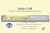 Solar Cell Chapter 7: Manufacturing Silicon Solar Cells