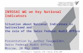 INTOSAI WG on Key National Indicators Situation about National Indicators in Switzerland and