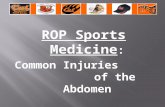ROP Sports Medicine : Common Injuries              of the Abdomen