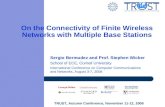 On the Connectivity of Finite Wireless Networks with Multiple Base Stations