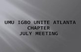Umu  Igbo Unite  atlanta  Chapter  July meeting