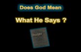 Does God Mean