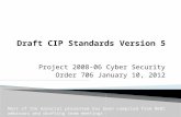 Draft CIP Standards Version 5